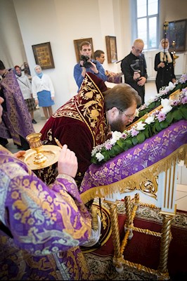 Митрополит Игнатий совершил всенощное бдение с чином воздвижения Креста в кафедральном соборе Живоначальной Троицы г. Вольска