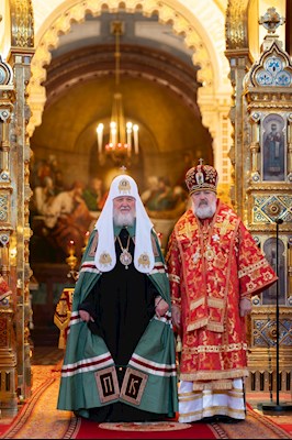 Митрополит Игнатий принял участие в Божественной литургии в Храме Христа Спасителя