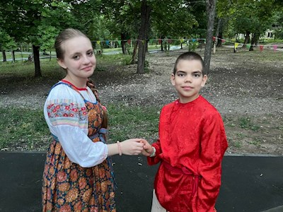 В православном лагере «Солнечный» прошла вечерка в народном стиле