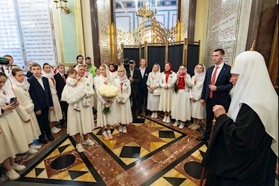 Митрополит Игнатий принял участие в Божественной литургии в Храме Христа Спасителя