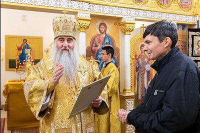 Великое освящение храма Сорока Севастийских мучеников г. Саратова и Божественная литургия в новоосвященном храме