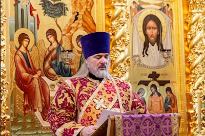 Божественная литургия в Свято-Троицком кафедральном соборе г. Саратова