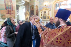 Вечерня в соединении с Литургией Василия Великого и чин умовения ног в храме в честь Покрова Пресвятой Богородицы г. Саратова