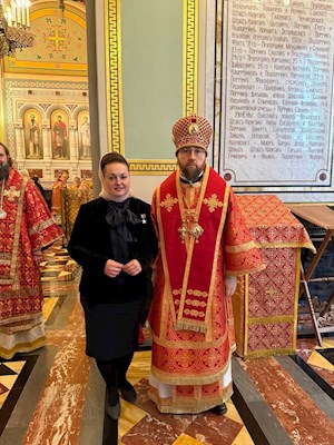 Митрополит Игнатий принял участие в Божественной литургии в Храме Христа Спасителя