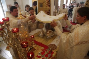 Божественная литургия в храме во имя равноапостольной Марии Магдалины города Саратова