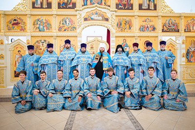 Митрополит Игнатий совершил великое освящение храма Владимирской иконы Божией Матери и Божественную литургию в новоосвященном храме