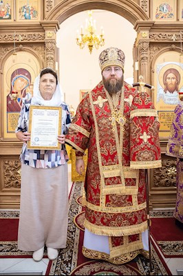 Митрополит Игнатий совершил великое освящение храма святых первоверховных апостолов Петра и Павла с. Куликовка Вольского района и Божественную литургию в новоосвященном храме