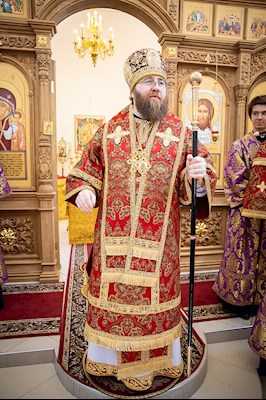 Митрополит Игнатий совершил великое освящение храма святых первоверховных апостолов Петра и Павла с. Куликовка Вольского района и Божественную литургию в новоосвященном храме