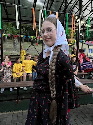 В православном лагере «Солнечный» прошла вечерка в народном стиле