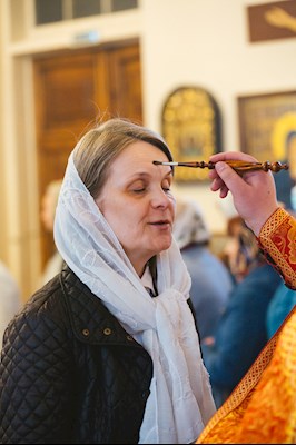 В Серафимовском храме Саратова встретили ковчег с частицей мощей святого великомученика Пантелеимона