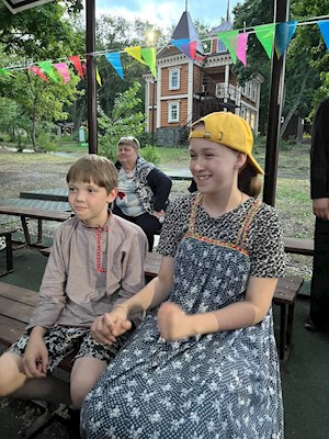 В православном лагере «Солнечный» прошла вечерка в народном стиле