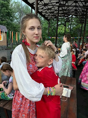 В православном лагере «Солнечный» прошла вечерка в народном стиле