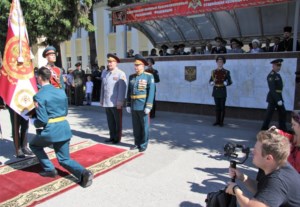 Священник совершил молебен по случаю выпуска в Саратовском институте войск национальной гвардии