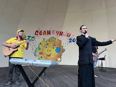 В православном лагере «Солнечный» состоялось открытие третьей лагерной смены