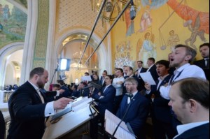 Митрополит Лонгин принял участие в великом освящении нового храма Воскресения Христова и Новомучеников и Исповедников Церкви Русской в московском Сретенском монастыре