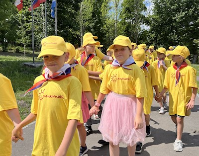 В православном лагере «Солнечный» состоялось открытие третьей лагерной смены