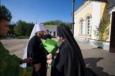 Митрополит Игнатий совершил всенощное бдение в Свято-Троицком кафедральном соборе г. Покровска (Энгельса)