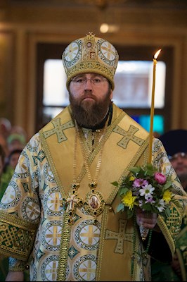 Митрополит Игнатий совершил всенощное бдение в Свято-Троицком кафедральном соборе г. Покровска (Энгельса)