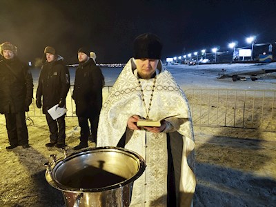 В Затоне совершено освящение иордани