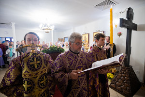 Митрополит Игнатий совершил Божественную литургию и чин посвящения в сестры милосердия в Крестовоздвиженском храме г. Саратова