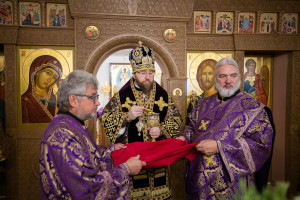 Митрополит Игнатий совершил Божественную литургию и чин посвящения в сестры милосердия в Крестовоздвиженском храме г. Саратова