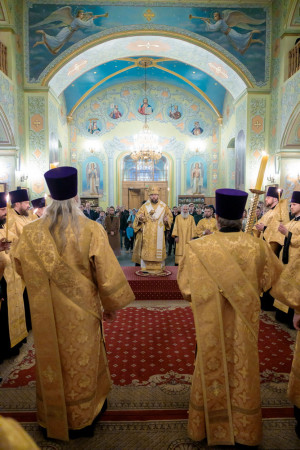 Митрополит Игнатий совершил всенощное бдение в Покровском соборе г. Саратова