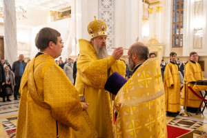 Митрополит Игнатий принял участие в соборном архиерейском богослужении в Спасском кафедральном соборе г. Пензы