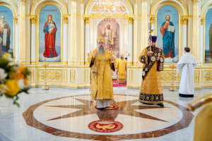 Митрополит Игнатий принял участие в соборной архиерейской Литургии в Спасском кафедральном соборе г. Пензы