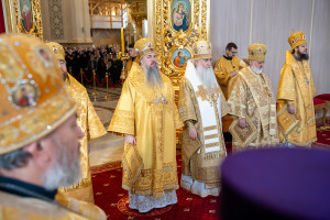 Митрополит Игнатий принял участие в соборной архиерейской Литургии в Спасском кафедральном соборе г. Пензы