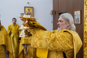 Митрополит Игнатий совершил Божественную литургию в храме Архангела Михаила г. Аткарска