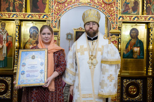 Митрополит Игнатий совершил Божественную литургию в храме Архангела Михаила г. Аткарска