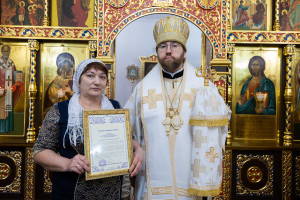 Митрополит Игнатий совершил Божественную литургию в храме Архангела Михаила г. Аткарска