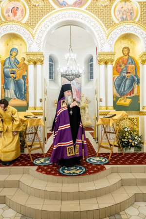 Архиереи Саратовской митрополии совершили Божественную литургию в соборном храме святителя Спиридона Тримифунтского г. Саратова