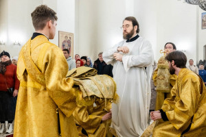 Архиереи Саратовской митрополии совершили Божественную литургию в соборном храме святителя Спиридона Тримифунтского г. Саратова
