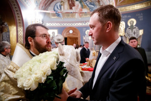 Ночное рождественское богослужение в Свято-Троицком кафедральном соборе г. Саратова