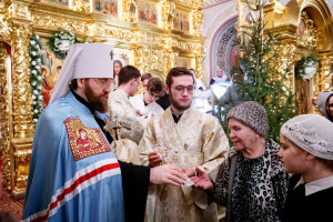 Ночное рождественское богослужение в Свято-Троицком кафедральном соборе г. Саратова