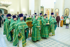 Митрополит Игнатий совершил Божественную литургию в соборном храме святителя Спиридона Тримифунтского г. Саратова