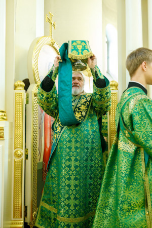 Митрополит Игнатий совершил Божественную литургию в соборном храме святителя Спиридона Тримифунтского г. Саратова