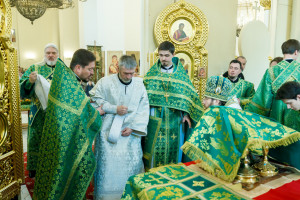 Митрополит Игнатий совершил Божественную литургию в соборном храме святителя Спиридона Тримифунтского г. Саратова