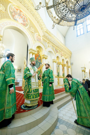 Митрополит Игнатий совершил Божественную литургию в соборном храме святителя Спиридона Тримифунтского г. Саратова