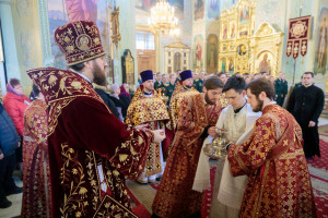 Митрополит Игнатий совершил Божественную литургию в Покровском соборе г. Саратова