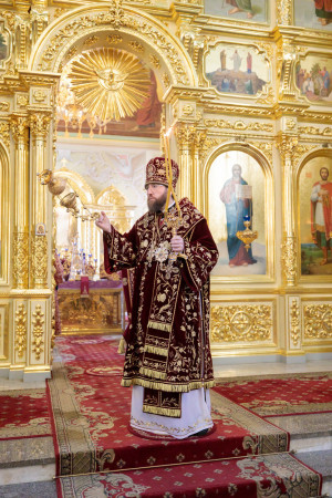 Митрополит Игнатий совершил Божественную литургию в Покровском соборе г. Саратова