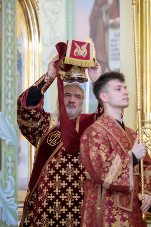 Митрополит Игнатий совершил Божественную литургию в Покровском соборе г. Саратова