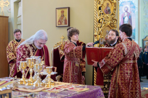 Митрополит Игнатий совершил Божественную литургию в Покровском соборе г. Саратова