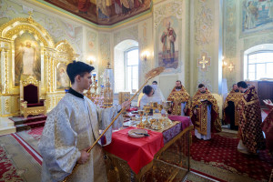 Митрополит Игнатий совершил Божественную литургию в Покровском соборе г. Саратова