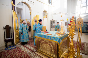 Митрополит Игнатий совершил Божественную литургию в Николо-Тихвинском соборном храме г. Саратова