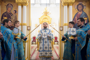 Митрополит Игнатий совершил Божественную литургию в Николо-Тихвинском соборном храме г. Саратова
