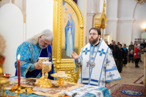 Митрополит Игнатий совершил Божественную литургию в Николо-Тихвинском соборном храме г. Саратова