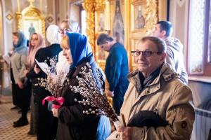 Божественная литургия в Свято-Троицком кафедральном соборе г. Саратова