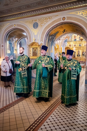 Божественная литургия в Свято-Троицком кафедральном соборе г. Саратова